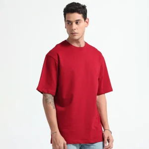 تیشرت قرمز بیسیک یونیسکس